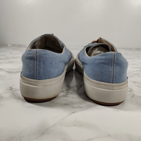 Sperry Topsider Haven Chambray Lace Up Sneakers Size 8 - Picture 3 of 9